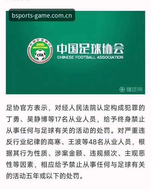 中国足球第三批禁足名单详解：BSports体育视角下的行业整顿与观赛体验